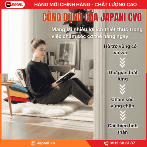 Công Dụng Của Gối Massage Cổ Vai Gáy, Mát Xa Lưng JAPANI CVG-6047