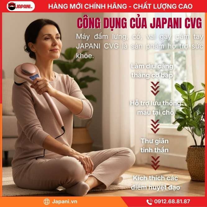 Công Dụng Của Máy Đấm Lưng, Cổ, Vai Gáy Cầm Tay JAPANI CVG