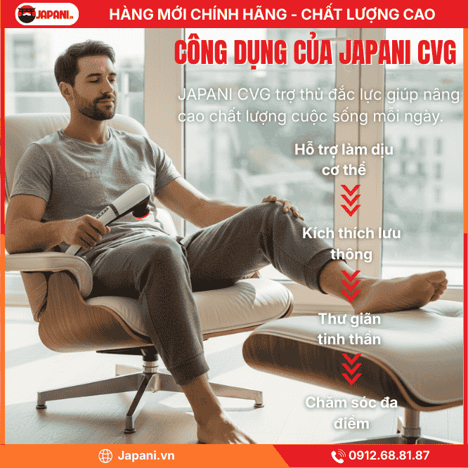 Công Dụng Của Máy Đấm Lưng, Cổ, Vai Gáy Cầm Tay JAPANI CVG-6082