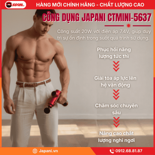 Thông Tin Chi Tiết Của Máy Massage Cầm Tay Mini JAPANI CTMINI-5637
