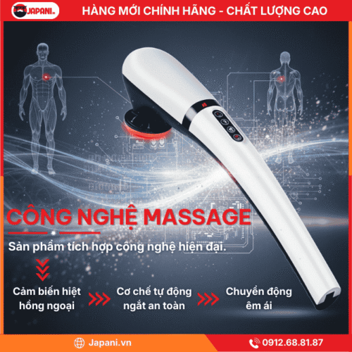 Công Nghệ Massage Của Máy Đấm Lưng, Cổ, Vai Gáy Cầm Tay JAPANI CVG-6082