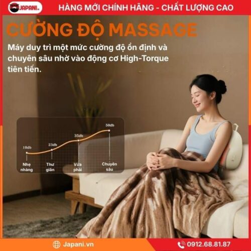 Cường Độ Của Gối Massage Cổ Vai Gáy Và Lưng JAPANI CVG-6057