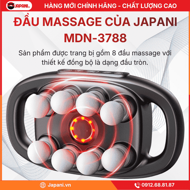 Đầu Massage Của Máy Massage Cổ Vai Gáy JAPANI MDN-3788