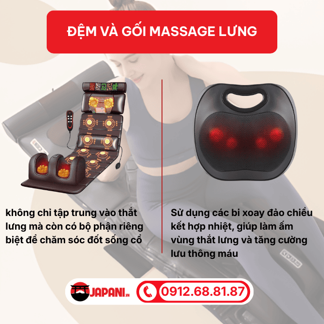 Đệm v&agrave; Gối massage lưng giải ph&aacute;p &ldquo;spa tại chỗ&rdquo; cho d&acirc;n văn ph&ograve;ng