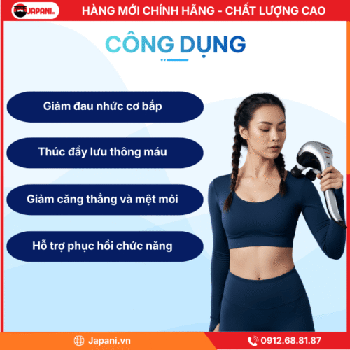 Công dụng máy massage cầm tay Japani Luyao MCT-4729