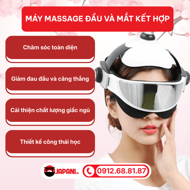 M&aacute;y massage đầu v&agrave; mắt kết hợp