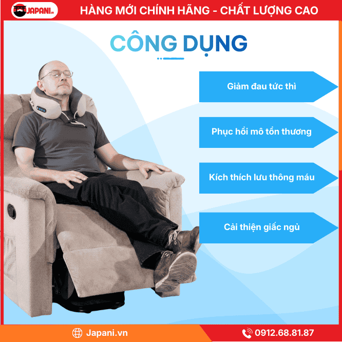 Công dụng máy massage cổ vai gáy JAPANI CVG-5813