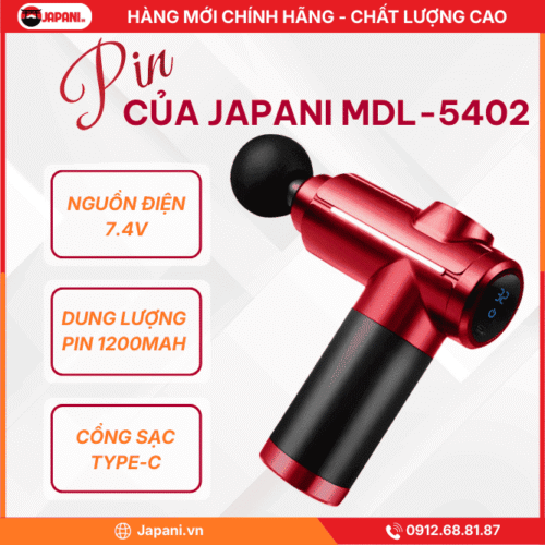 Hiệu Suất Pin Của Máy Đấm Lưng Cầm Tay JAPANI MDL-5402