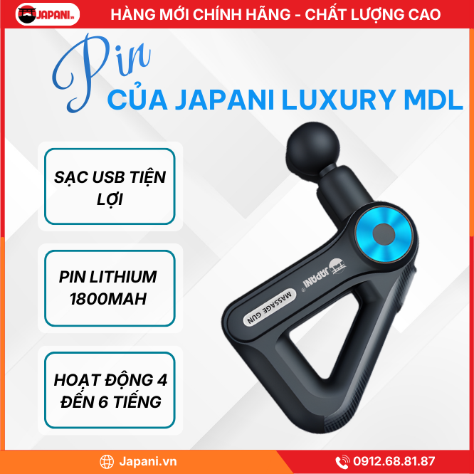 Hiệu Suất Pin Của Máy Massage Cao Cấp JAPANI LUXURY MDL-5973