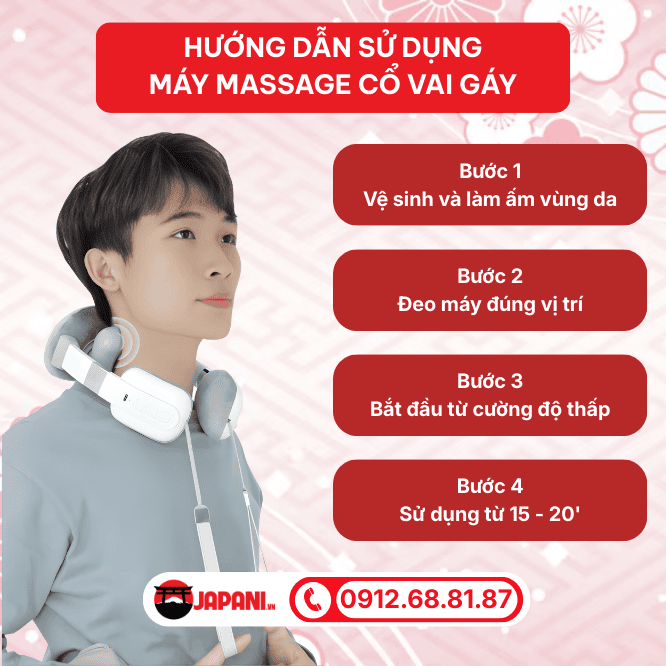 Hướng dẫn sử dụng m&aacute;y massage cổ vai g&aacute;y đ&uacute;ng chuẩn