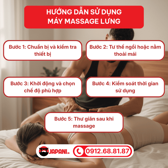 Hướng dẫn sử dụng m&aacute;y massage lưng đ&uacute;ng c&aacute;ch