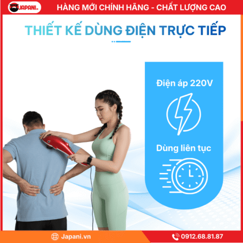 Máy Massage JAPANI MDL-5433 Dùng Điện Trực Tiếp Tiện Lợi