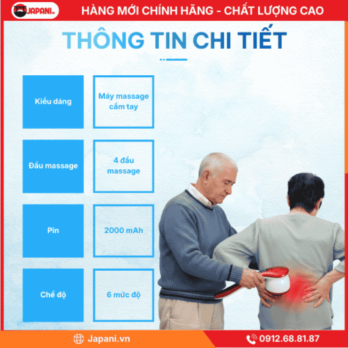 Thông tin chi tiết sản phẩm máy đấm lưng cầm tay JAPANI MDL-5523