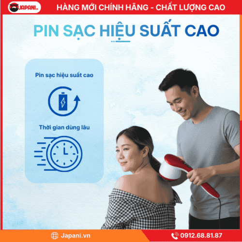 Hiệu suất pin bền bỉ của máy xoa bóp lưng JAPANI MDL-5523