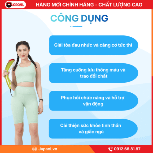Công dụng máy massage lưng cầm tay JAPANI MDL-5330