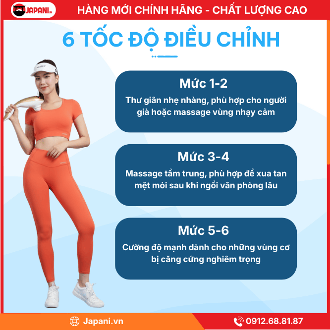 Cường độ rung của Máy massage lưng JAPANI MDL-5330