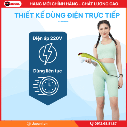 Thiết kế nhỏ gọn, nhẹ & tiện lợi của Máy xoa bóp lưng JAPANI MDL-5330