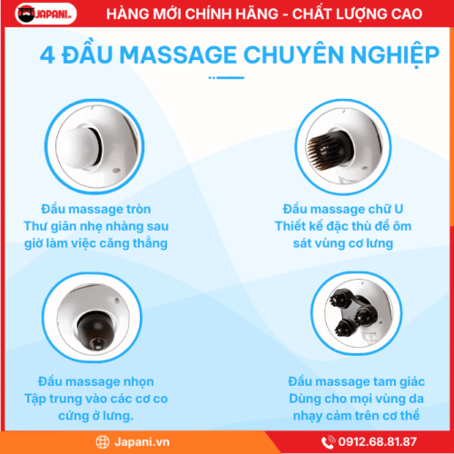 Số lượng đầu của Máy massage lưng JAPANI MDL-5330