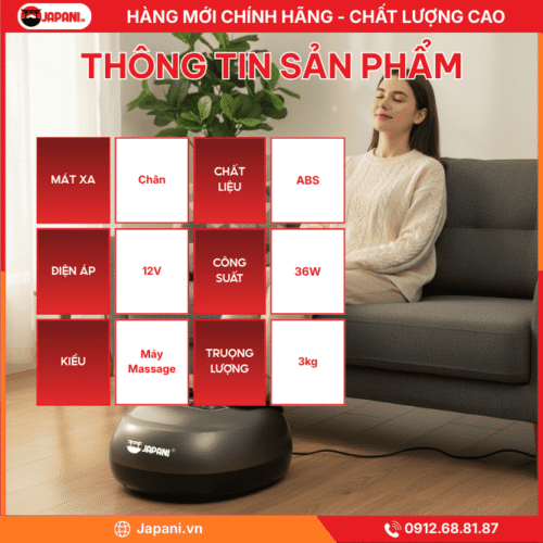 Thông tin của máy massage bắp chân, bàn chân JAPANI MSC-6260