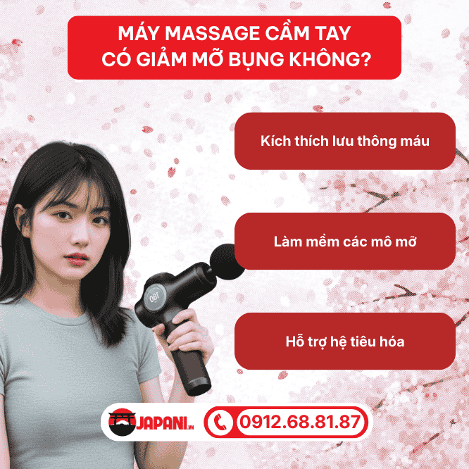 Máy massage cầm tay có giảm mỡ bụng không?