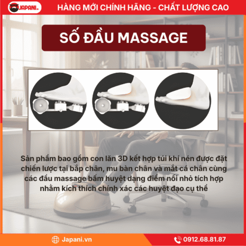Số lượng và phân bổ đầu massage