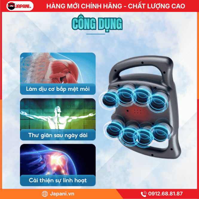 Công dụng máy massage cổ vai gáy Japani CVG-4869