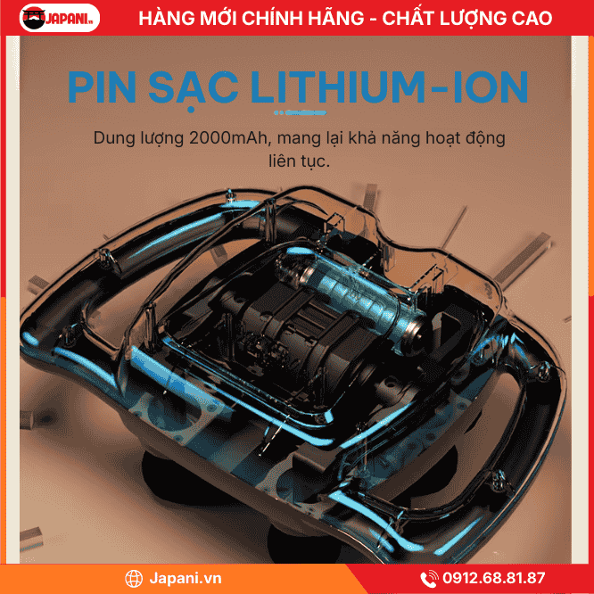 Hiệu Suất Pin Vượt Trội của Máy Massage Cổ Vai Gáy JAPANI CVG-4869