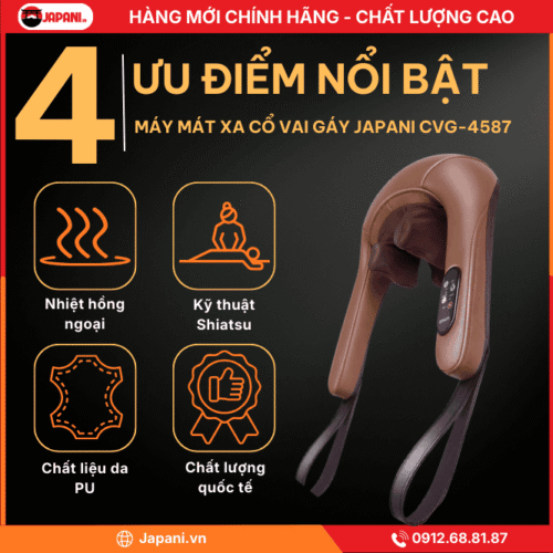Ưu điểm nổi bật của máy massage cổ vai gáy JAPANI CVG-4587