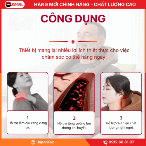 Công dụng của máy massage cổ vai gáy JAPANI CVG-4587