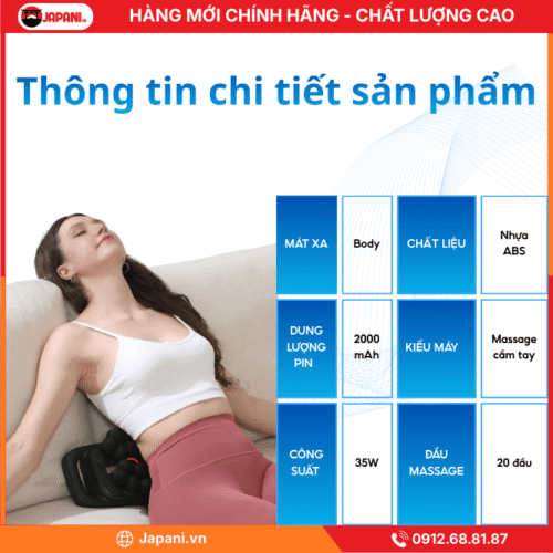 Giới thiệu về Máy đấm lưng cầm tay JAPANI MDL-5785