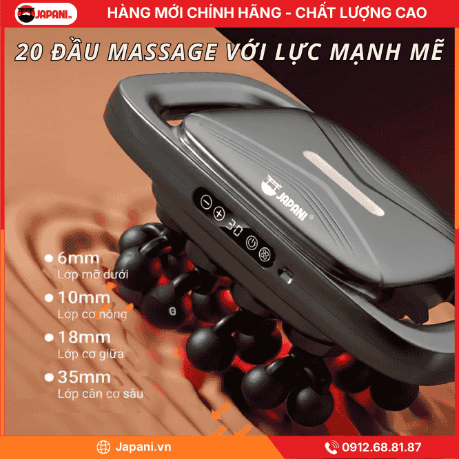 Công nghệ massage Máy đấm lưng cầm tay JAPANI MDL-5785