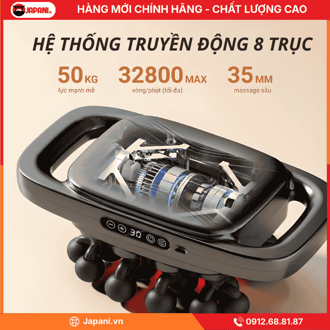 Cường độ rung linh hoạt của Máy đấm lưng cầm tay JAPANI MDL-5785