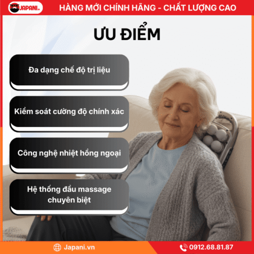 Ưu điểm nổi bật của máy massage đấm lưng cao cấp JAPANI MDL-5763