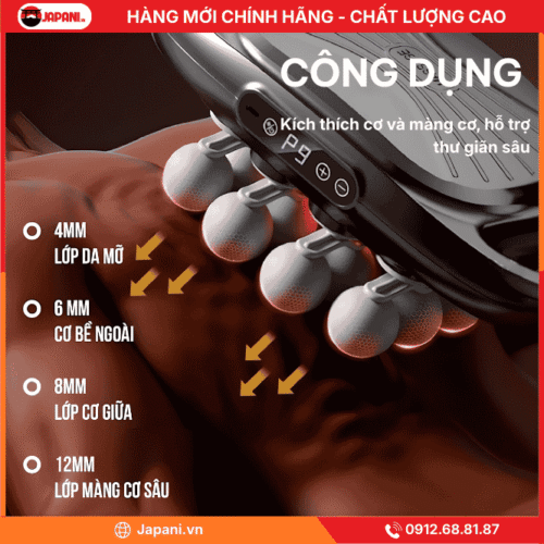 Thông tin sản phẩm máy massage đấm lưng cao cấp JAPANI MDL-5763