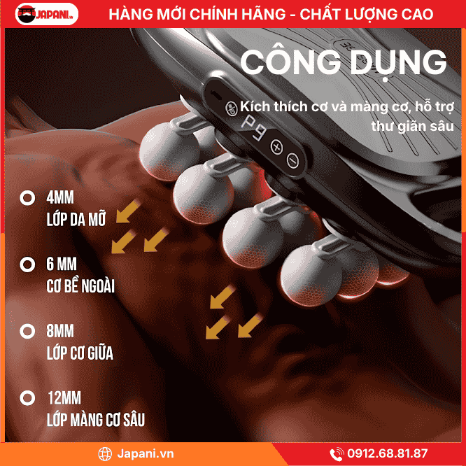 Thông tin sản phẩm máy massage đấm lưng cao cấp JAPANI MDL-5763