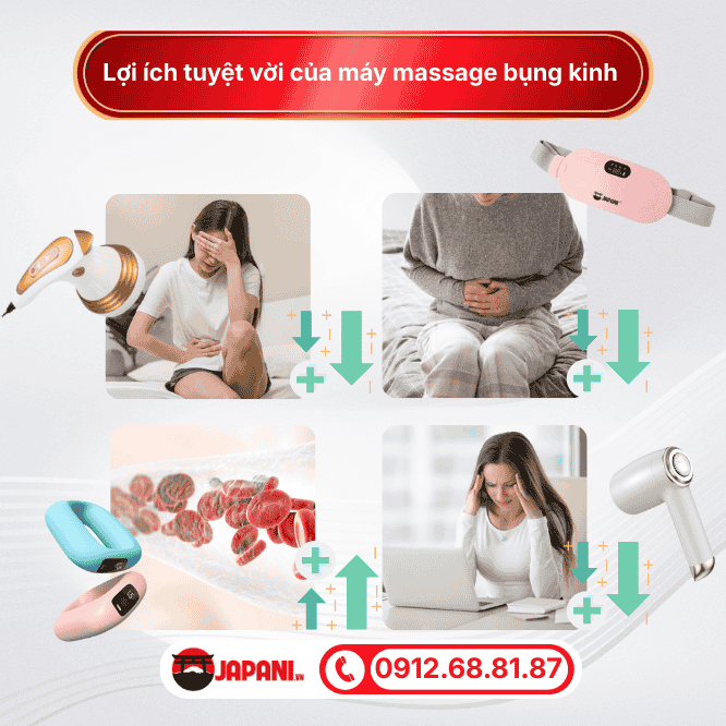 Lợi ích tuyệt vời của máy massage bụng kinh đối với sức khỏe