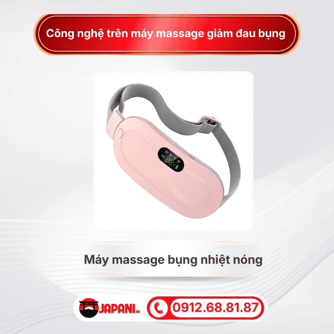 công nghệ trên máy massage giảm đau bụng
