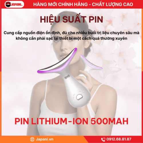 Hiệu suất pin bền bỉ của máy massage nâng cơ mặt JAPANI MDN-2613