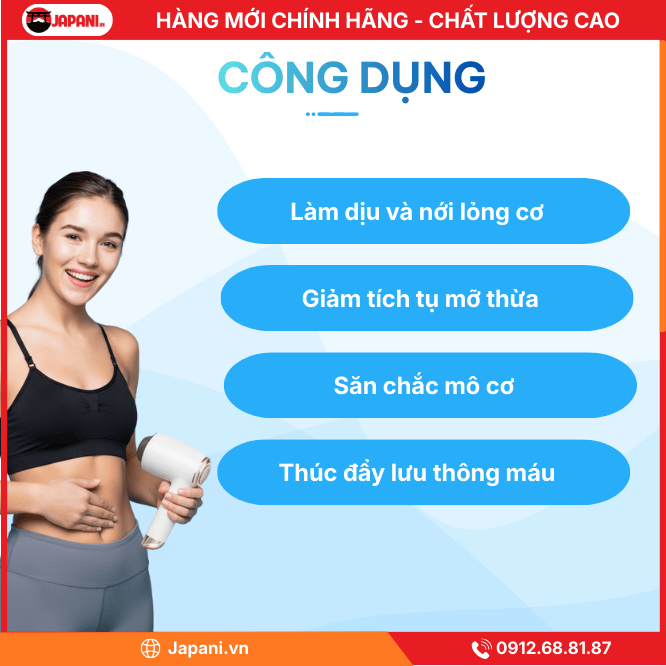 Công dụng máy massage bụng cầm tay JAPANI MBCT-6136