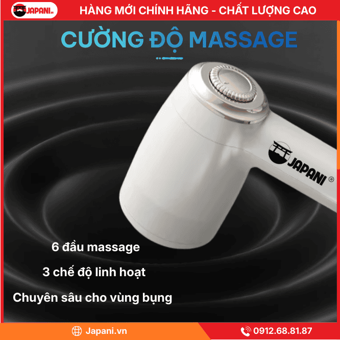 Cường Độ Massage Linh Hoạt của Máy Massage Rung Bụng JAPANI MBCT-6136