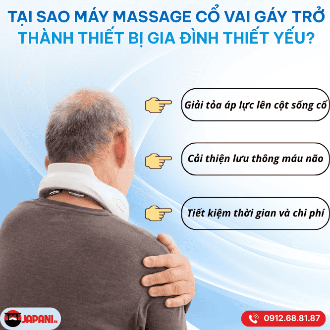 Tại sao máy massage cổ vai gáy trở thành thiết bị gia đình thiết yếu?
