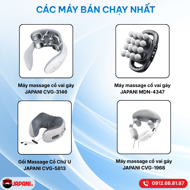 Review các dòng máy massage cổ vai gáy bán chạy nhất tại JAPANI.vn