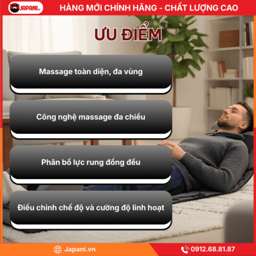 Ưu điểm nổi bật của nệm massage đa năng cao cấp JAPANI MDN-6237