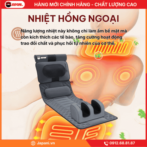 Nhiệt hồng ngoại nệm massage đa năng cao cấp JAPANI MDN-6237