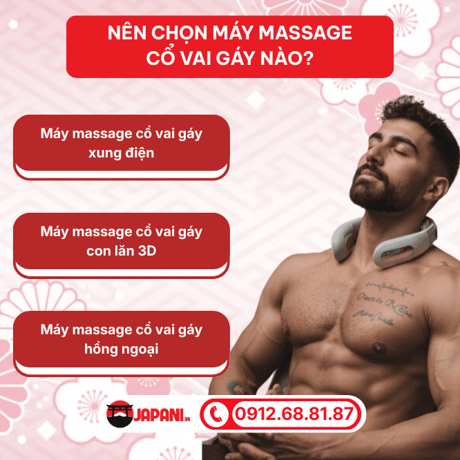 N&ecirc;n chọn m&aacute;y massage cổ vai g&aacute;y xung điện, hồng ngoại hay con lăn 3D?