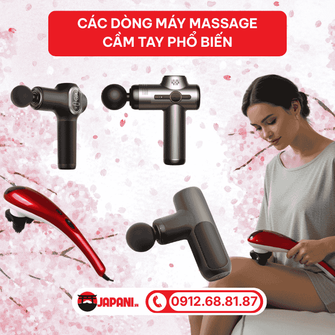 Phân loại các dòng máy massage cầm tay phổ biến trên thị trường