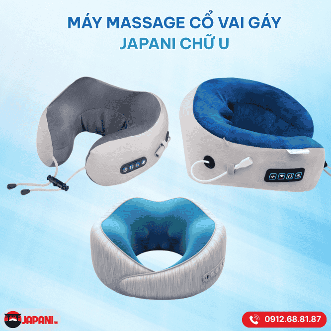 Máy massage cổ vai gáy JAPANI Chữ U (Dòng cơ học êm ái)
