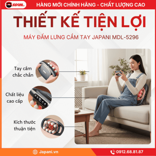 Thiết Kế Tiện Lợi Của Máy Đấm Lưng Cầm Tay JAPANI MDL-5296