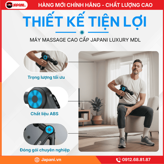 Thiết Kế Tiện Lợi Của Máy Massage cầm tay Cao Cấp JAPANI LUXURY MDL-5973