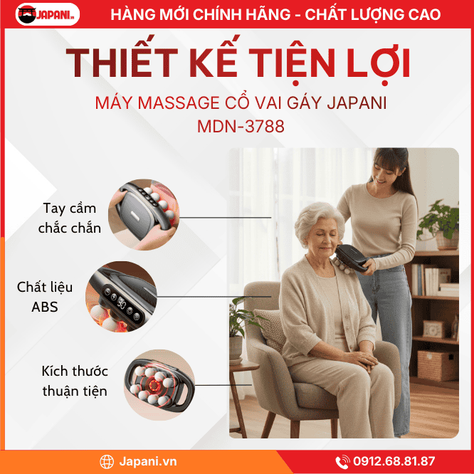Thiết Kế Của Máy Massage Cổ Vai Gáy JAPANI MDN-3788